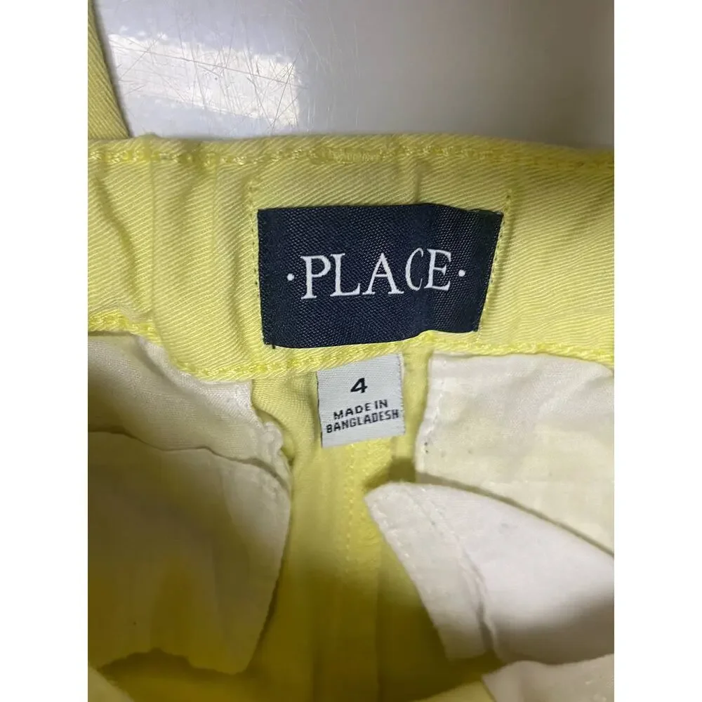 Children's Place Boys Pants Size 4 Light Yellow Casual‎ Easter Spring Summer